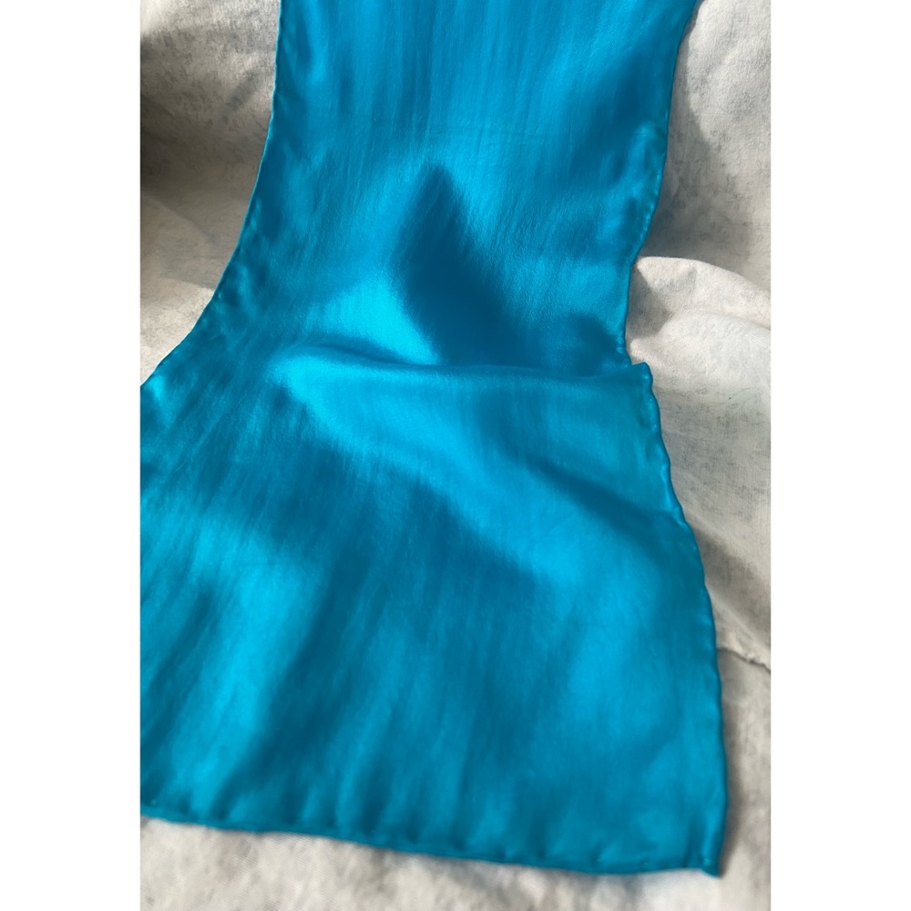 Vintage Blue Silk Scarf